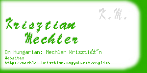 krisztian mechler business card